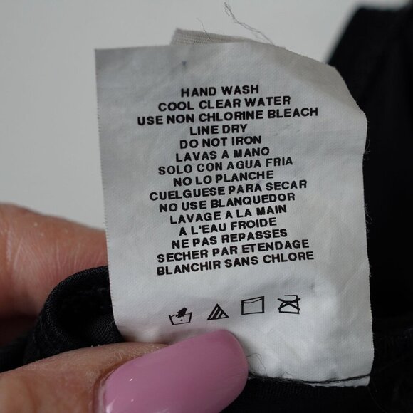 Miraclesuit Black One-Piece Swimsuit Size 12 Halter Ruffle Front Shaping Swimwea - Picture 9 of 11